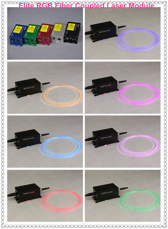 Elite 250mw RGB Fiber Coupled Laser Module for Corning Light Diffusing Fiber ST Connector
